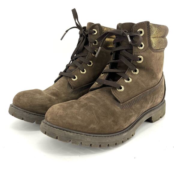 Timberland NEW Women's Brown Waterproof Suede Double Collar Boots (EU40 /  US9) - Picture 2 of 8